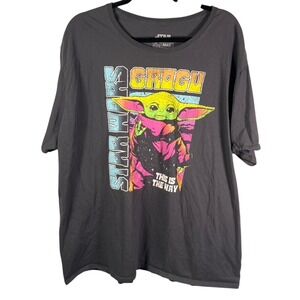 Star Wars Grogu The Child This Is The Way T Shirt Graphic Print Size 3XL Flawed‎